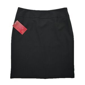 212 Collection Black Pencil Skirt 12 NWT Classic Chic Old Money Preppy